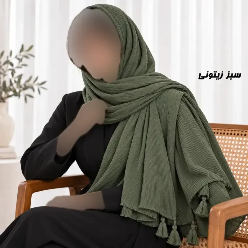 شال نخی برشکا طرح تیغ ماهی مناسب روزمره قواره 188 در 62 سانت - تصویر 5