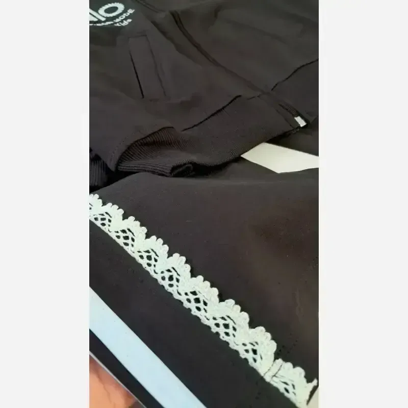 ست سویشرت و شلوار دخترانه دورس دو نخ لاکرا مدل آوا رنگ کرم و قهوه ای - تصویر 4