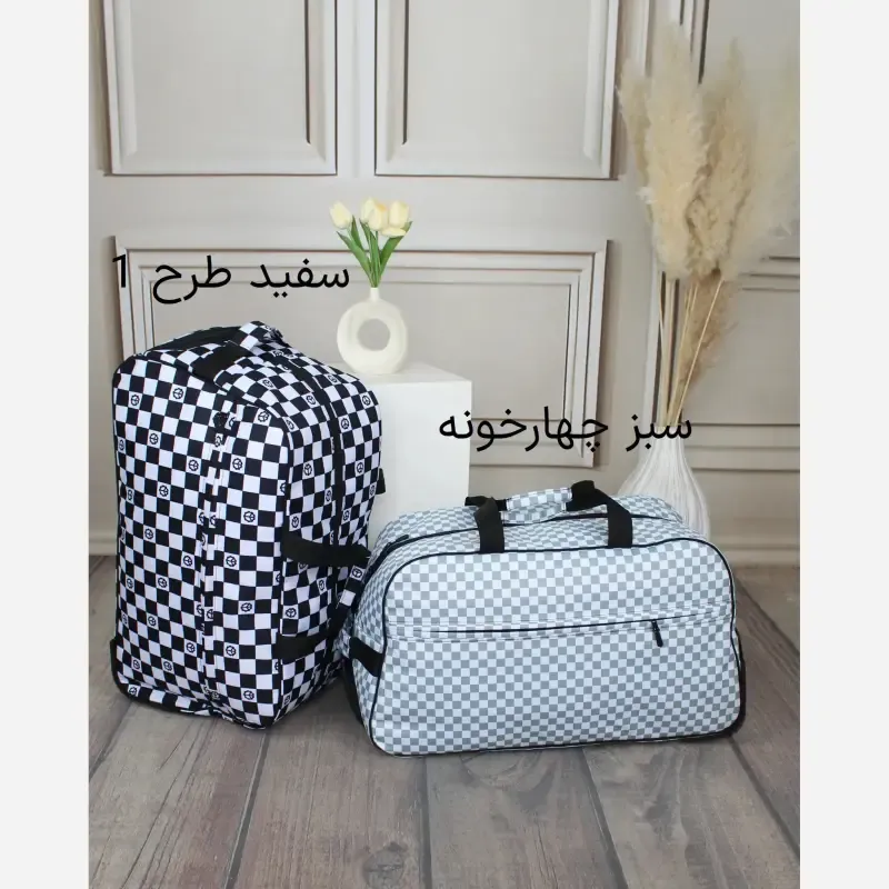 ساک مسافرتی چرم مصنوعی زنانه ابعاد 56 در 33 سانتیمتر - تصویر 3