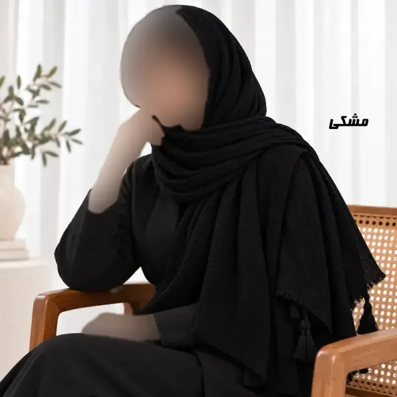شال نخی برشکا طرح تیغ ماهی مناسب روزمره قواره 188 در 62 سانت - تصویر 9