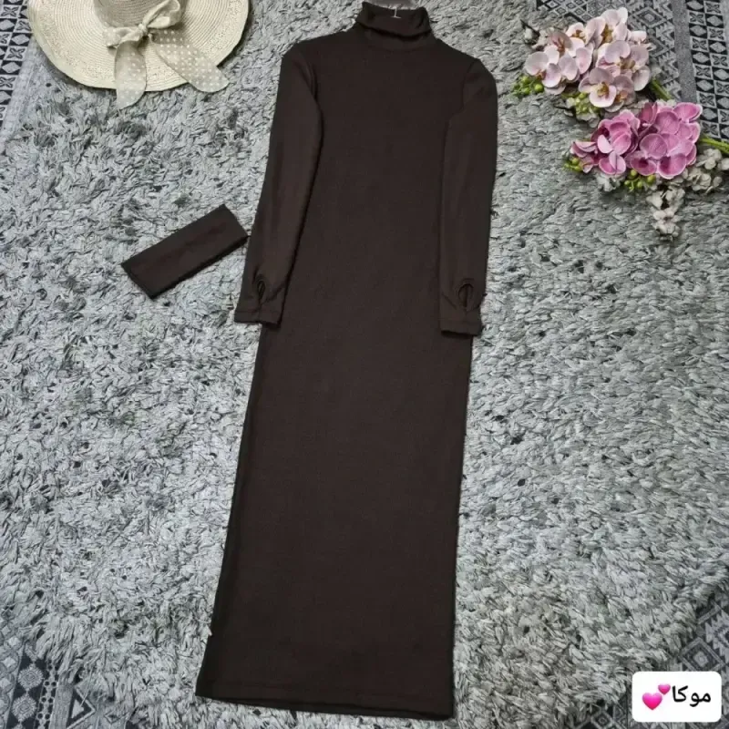 ماکسی یقه اسکی و هدبند فینگردار فانریپ کشی سایز 38 تا 48 - تصویر 3