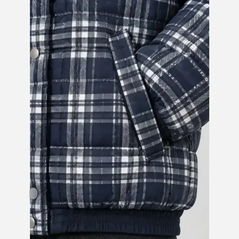 کاپشن چهارخونه جنس بارونی سایز M تا 2XL قد 56 - تصویر 5