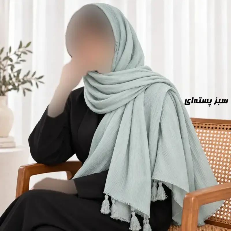 شال نخی برشکا طرح تیغ ماهی مناسب روزمره قواره 188 در 62 سانت - تصویر 15