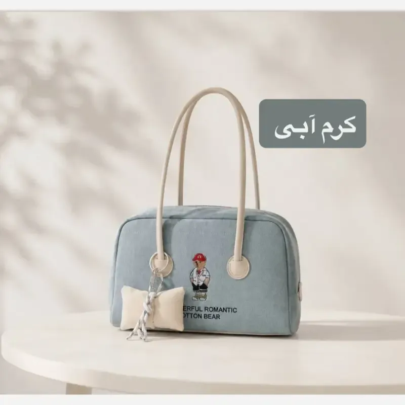 کیف زنانه پارچه ای طرح کنف روزمره - تصویر 12