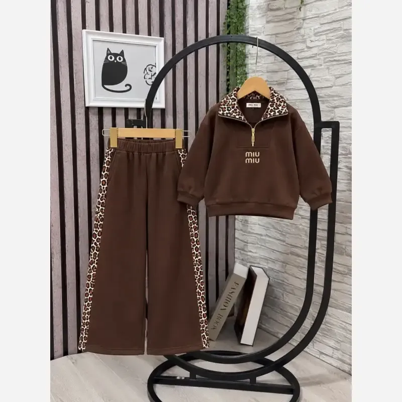بلوز شلوار دخترانه دورس پنبه لاکرا ضخیم گلدوزی شده سایز 45 تا 65 - تصویر 5