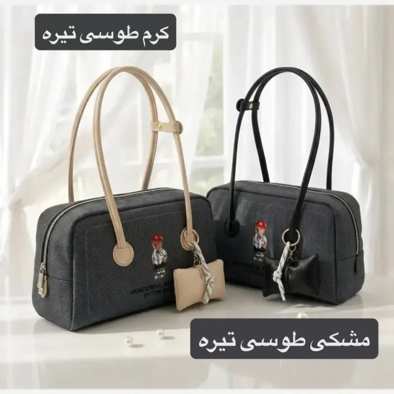 کیف زنانه پارچه ای طرح کنف روزمره - تصویر 13