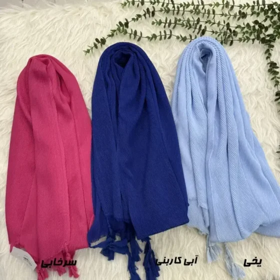 شال نخی برشکا طرح تیغ ماهی مناسب روزمره قواره 188 در 62 سانت