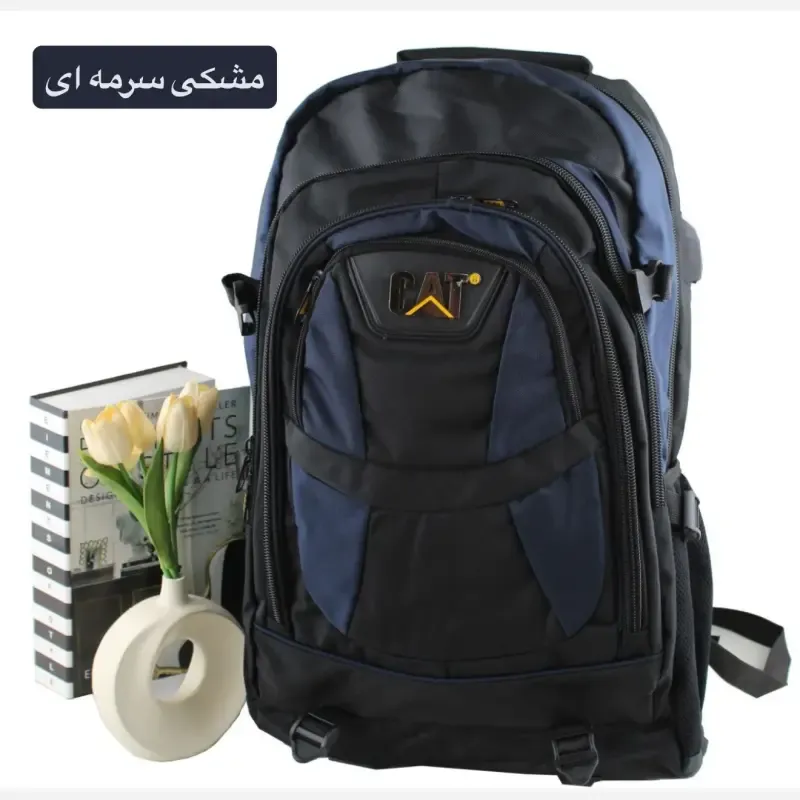 کوله پشتی پارچه ای روزمره و مدرسه دانشگاه دارای بند بلند و جیب دار - تصویر 3