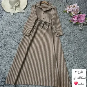 کفتان پاییزه مدل مارال جنس توییت درجه یک گندمی سایز فری 38 تا 48