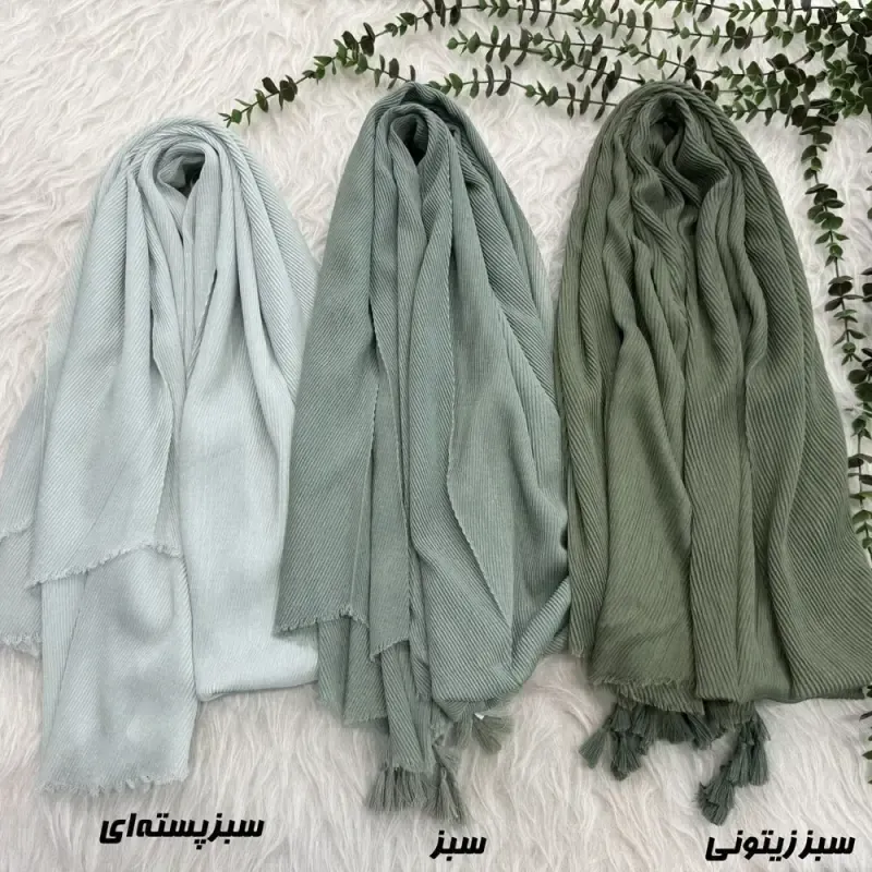 شال نخی برشکا طرح تیغ ماهی مناسب روزمره قواره 188 در 62 سانت - تصویر 12