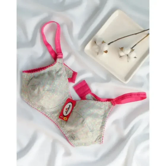 سوتین نخی زنانه بدون فنر طرح خال خال چیچک